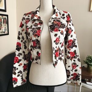 H&M Floral Denim Jacket